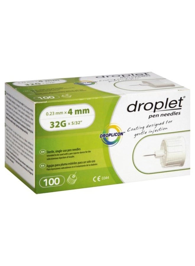 Droplet Insulin Pen Needles Size 4, 100 Count - Image 2